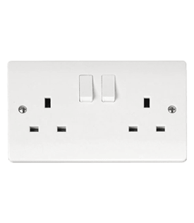 Domestic 2 Gang Socket