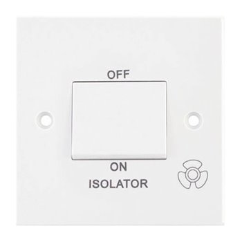 Selectric 10A Triple Pole Fan Isolator Switch White LG208