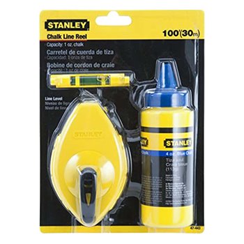 Stanley Chalk Line 30m Blue Chalk & Level STA047443