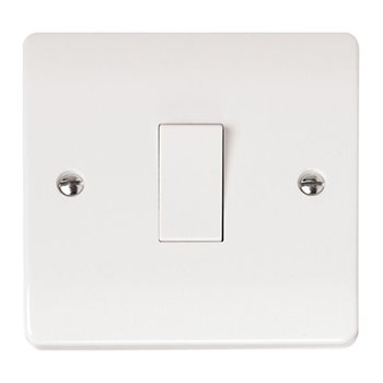 Click Mode 1 Gang 1 Way 10A Plate Switch White CMA010