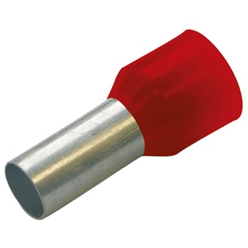 Haupa Red Bootlace Ferrule  1.5x8mm (100 Pack)