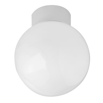 Ceiling Globe Bathroom Fitting White 100W BC B100W