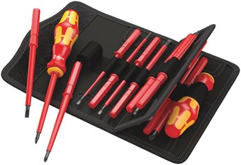 WERA Kraftform Kompact VDE Insulated Screwdriver Set, 17 Piece