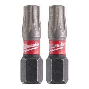 Milwaukee Shockwave TX30 x 25mm TORX Bit ¼" Hex - 2 Pieces 4932430885