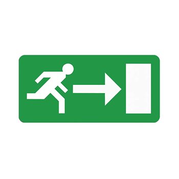 Eterna Right Arrow Legend for Emergency Sign EBLGDR