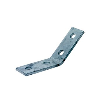 Unistrut Angle Bracket Fitting 45° Obtuse Galvanised (4 Holes) P1074