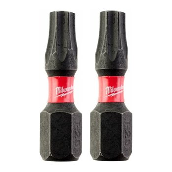 Milwaukee Shockwave TX 25x25mm TORX Bit ¼" Hex - 2 Pieces 4932430879