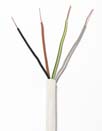 4 x 2.5mm NYM-J Industrial Electrical Cable (Per 1mtr) Black / White Sheath