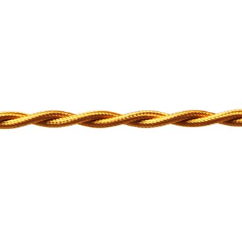 2 Core Yellow Gold Braided Flexible Cable