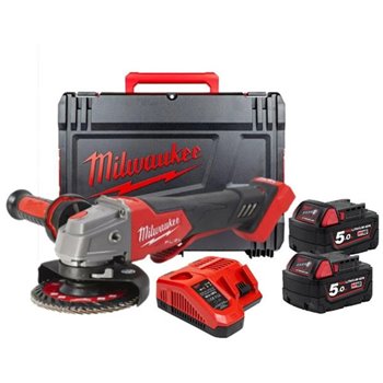 Milwaukee M18FSAGV115XPDB-502X 18V Grinder with 2x Batteries & Charger