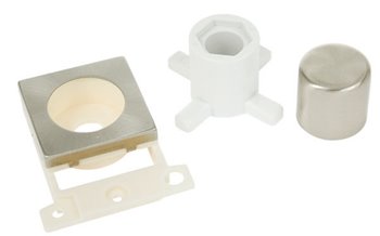 Click Grid Dimmer Mounting Kit Satin Chrome