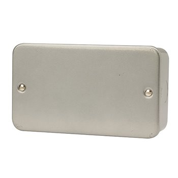 Click Essentials 2 Gang Blank Plate Metaclad CL061