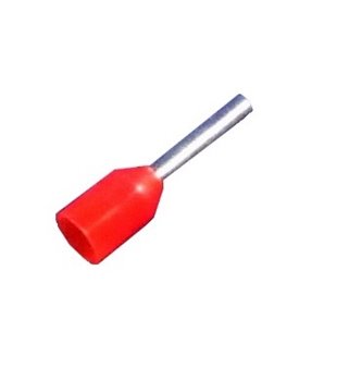 1.5mm 18mm Long Bootlace Ferrule Red CEF1518G