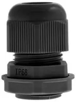 Gland 25mm Black with Locknut 13-18mm Pack of 10 IP68 Q Crimp