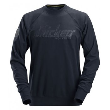 Snickers Round Neck Logo Sweatshirt Navy Medium