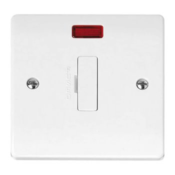 Click Curva 13A Fused Connection Unit + Neon White