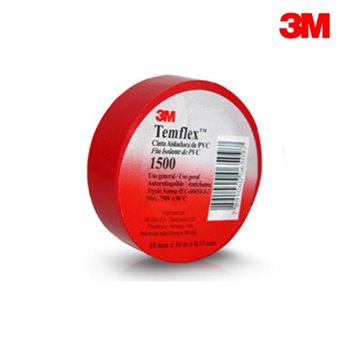 3M Temflex 1500 Red PVC Electrical Insulation Tape 20m