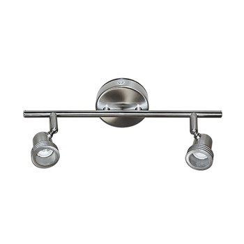 Eterna Twin/2 Spotlight Bar Brushed Nickel GU10 50W SL2BN