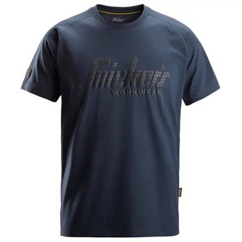 Snickers Logo T-shirt Large Dark Navy Melange