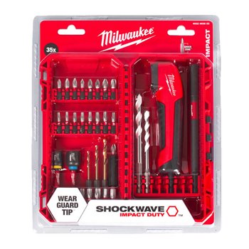 Milwaukee 35 Piece Set C/W Right Angle Attachment