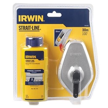 Irwin Aluminium Chalk Line C/W Blue Chalk Pack