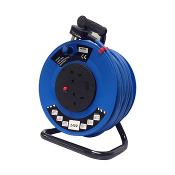 40M 220v-240v Extension Cable Reel 3x2.5mm Artic Flex-2x13A Sockets