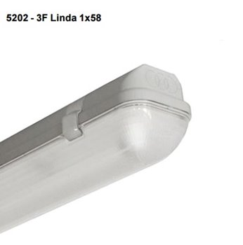 1x58W 3F Filippi Linda Fluorescent 5FT IP65 5202 3F158