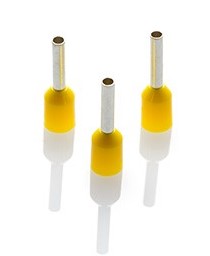 Bootlace Ferrule 1mm x 8mm 100 Pack Yellow