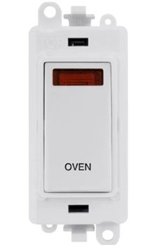 Click Mode Oven Plain White Engraved 20A D/P SW
