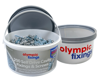Olympic Fixings Metal Nalex Drives Plaster Board Fixings (200 per Box)