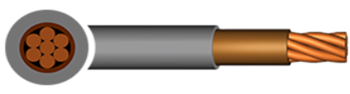 1 x 25mm Brown PVC Cable Single Core (Per 1 Mtr)