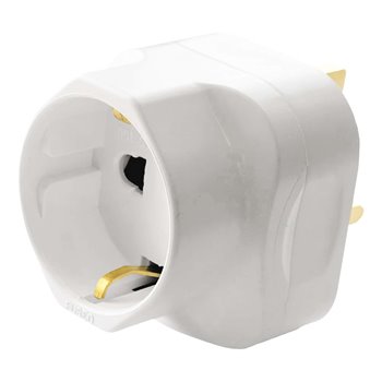 Europlug-Ireland Adaptor 2 Pin Side Earth Plug Top 13A