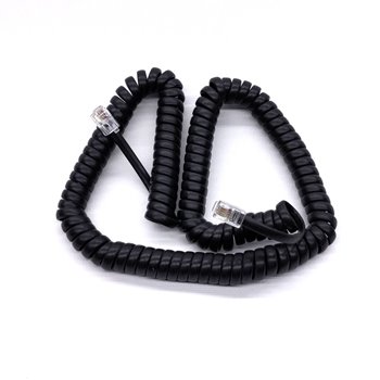 Telephone Spiral Lead - Black. TR832B