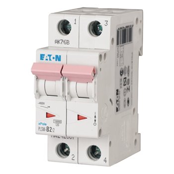 Eaton 2 Pole 2A C Curve MCB PLSM-C2/2 242393