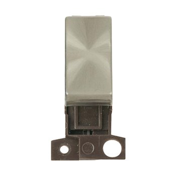 Click 1 Gang 10A Intermediate Switch Module Brushed Steel MD028BS