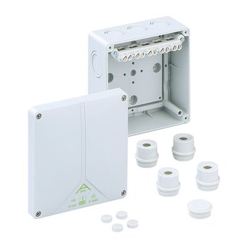 140x140x79mm Junction Box Abox 100-10² + Connectors / Accessories 81041001 IP65 Spelsberg
