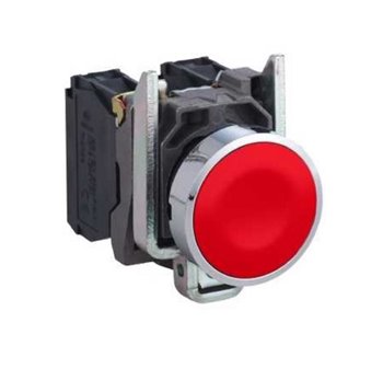 Telemecanique RED Pushbutton Flush 1 N/O Panel Mounted XB4 BA42