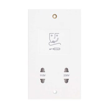 Click Curva 2 Gang Shaver Socket White Click Curva CCA100