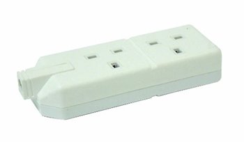 Trailing Socket 2G 13A Fused White Permaplug