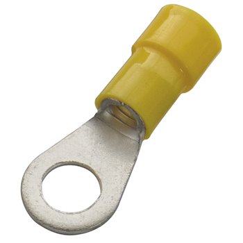 Haupa Crimp Lug Ring 6x8mm Yellow Insulated Per 100