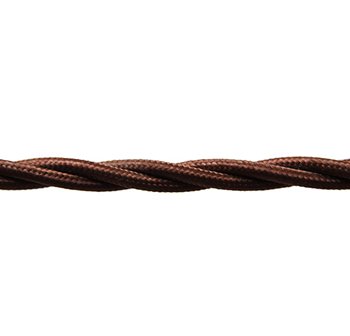 3 Core Brown Braided Flexible Cable