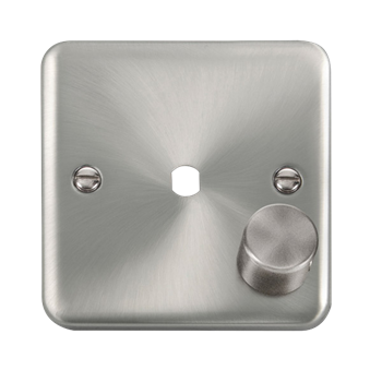 Click Deco Plus 1 Gang Satin Chrome Dimmer Plate DPSC140PL