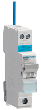 HAGER 1P 6KA RCBO B CURVE -6A, 30MA TYPE A