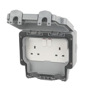 Waterproof Socket 2G 13A IP66 WS82 56481