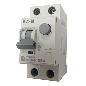 Eaton RCBO 1P+N 6A 6KA 30MA B Curve Type A xPolehome 195130