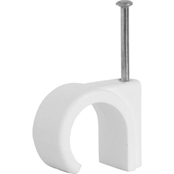 Unicrimp Cable Clip Round White 7-10mm, Box of 100