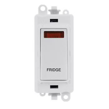 Click Mode Fridge Plain White Engraved 20A D/P SW