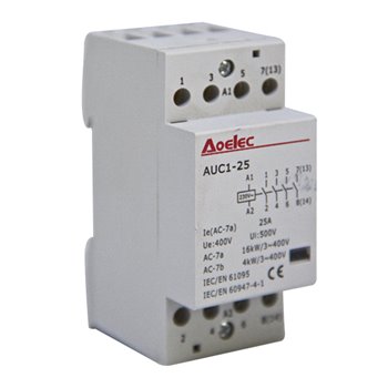 Modular 4P 25A 4 N/O 230V Aolec Contactor