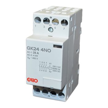 Garo 4 Pole 25 Amp NO Modular Contactor GK24-4NO