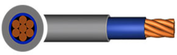1 x 25mm Blue PVC Cable Single Core (Per 1 Mtr)
